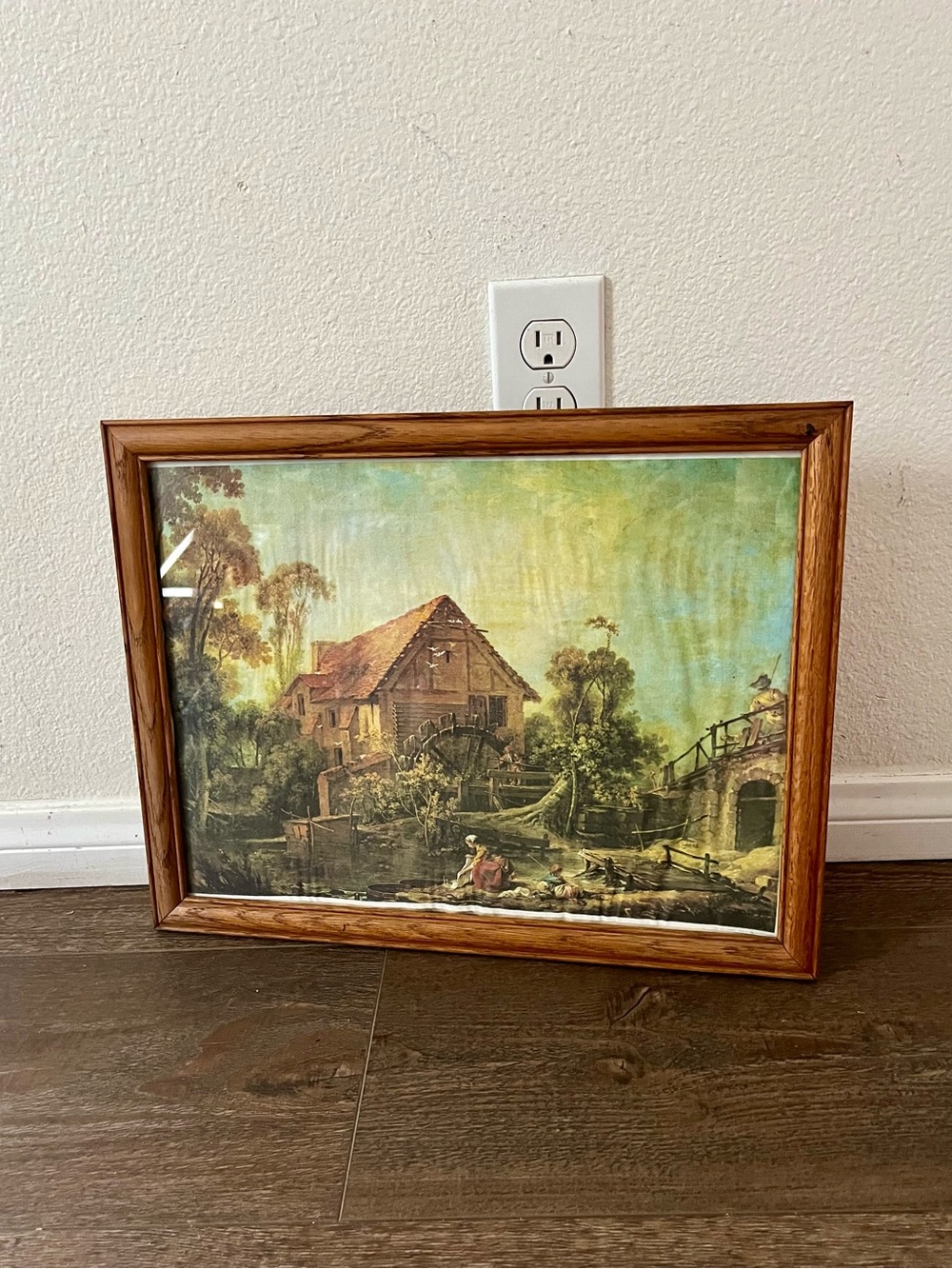 framed print vintage 1751 Reproductions El Moulin By French Artist Boucher